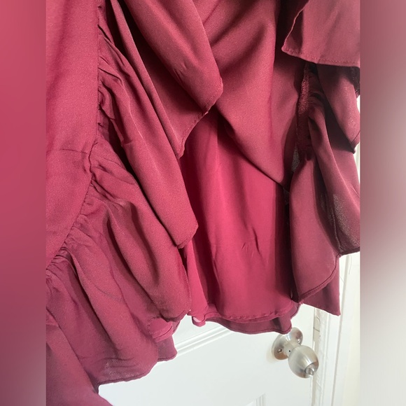 Burgundy Vince Camuto long sleeve lose fit fall dress size XL NWT - Picture 4 of 7